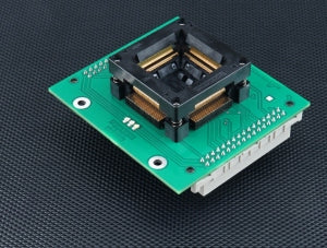 AP1 QFP144-1.02 ZIF R5F-14 (LD) (71-7216LD). Specialized programming module with open ZIF socket.