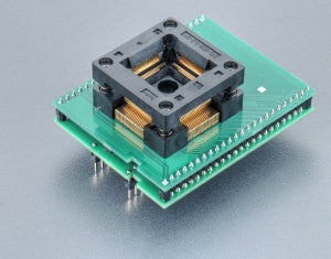 DIL48/QFP100-1.02 ZIF TMPM380-1 (70-3679). Specialized programming adapter with open ZIF socket.