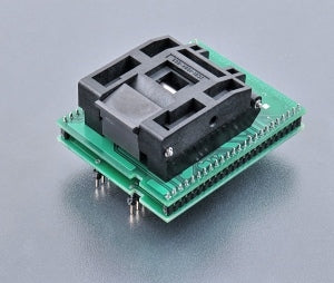 DIL48/QFP100-1 ZIF-CS NEC-11 (70-1351). Specialized programming adapter with clamshell ZIF socket.