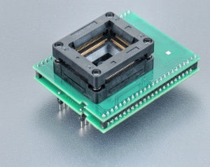 DIL48/QFP128 ZIF MSP430-1 (70-2859). Specialized programming adapter with open ZIF socket.