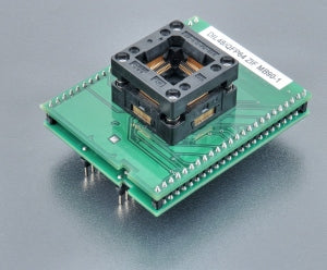 DIL48/QFP64 ZIF MB90-1 (70-2527). Specialized programming adapter with open ZIF socket.