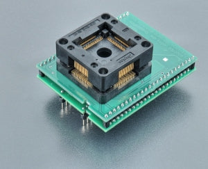 DIL48/QFP80-2.03 ZIF HD64-15 (70-5012). Specialized programming adapter with open ZIF socket.