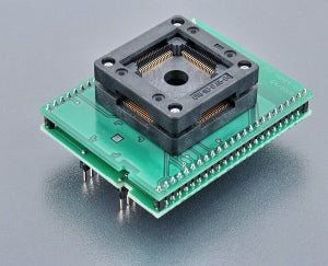DIL48/QFP80 ZIF HD64-10 (70-1391). Specialized programming adapter with open ZIF socket.