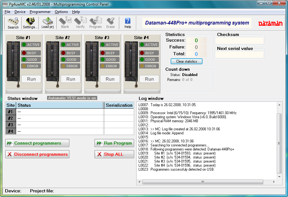 Dataman 448Pro2 Super Fast Gang ISP Production Programmer