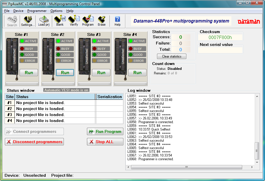 Dataman 448Pro2 Super Fast Gang ISP Production Programmer