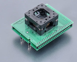 DIL48/QFN52-1.02 ZIF PAC-1 (70-6344). Specialized programming adapter with open ZIF socket.