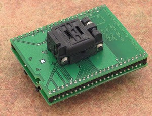 DIL48/QFN56 ZIF-CS ICPZBS241 (70-1333). Specialized programming adapter with clamshell ZIF socket.