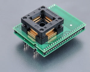 DIL48/QFP100-1.02 ZIF R7FA-1 (70-6037). Specialized programming adapter with open ZIF socket.
