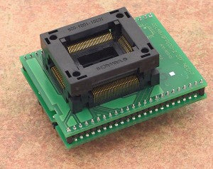 DIL48/QFP100-2 ZIF NEC-7 (70-0870). Specialized programming adapter with open ZIF socket.