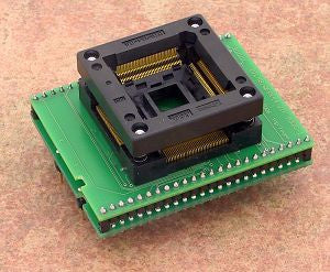 DIL48/QFP144 ZIF M32C-1 (70-0486). Specialized programming adapter with open ZIF socket.