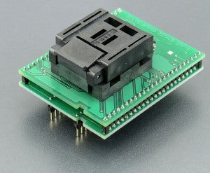 DIL48/QFP48 ZIF-CS EPF-1 (70-2939). Specialized programming adapter with clamshell ZIF socket.