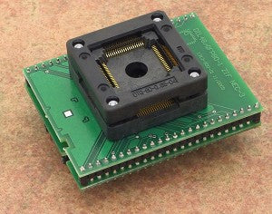 DIL48/QFP80-1 ZIF NEC-3 (70-1312). Specialized programming adapter with open ZIF socket.
