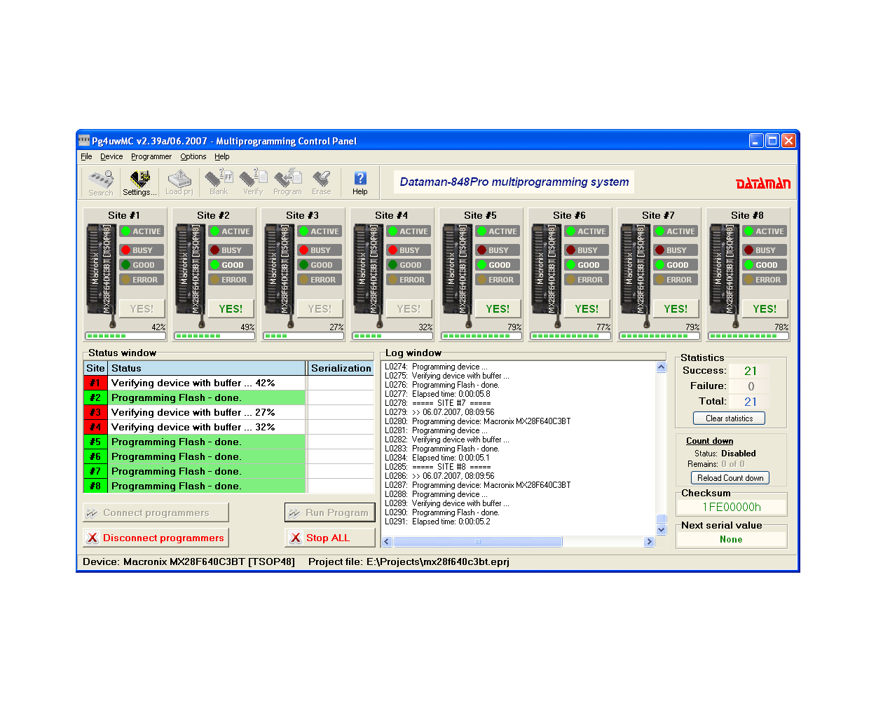 Device Programming (External Screen)